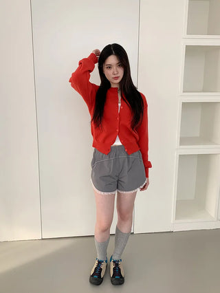 Basic Round Button Knit Cardigan