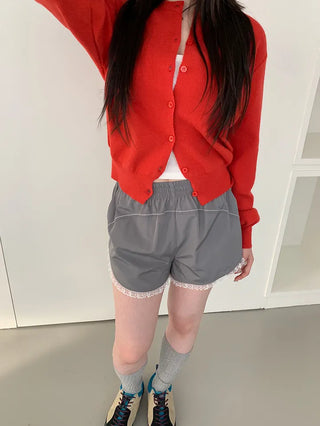Basic Round Button Knit Cardigan