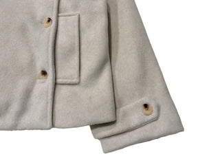 Classic double button collar half coat in