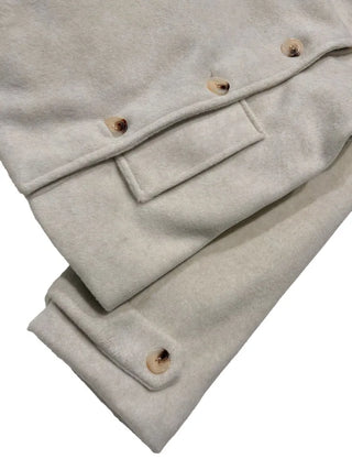 Classic double button collar half coat in