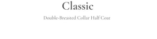 Classic double button collar half coat in