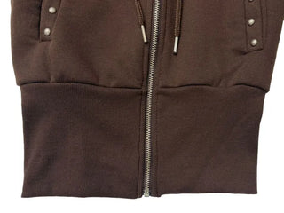 Kikimi Rivet Fleece Stud Wide Shibori Hooded Zip-Up