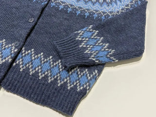 Honoa Vintage Winter Nordic Loose Fit Button Knit Cardigan