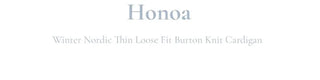Honoa Vintage Winter Nordic Loose Fit Button Knit Cardigan