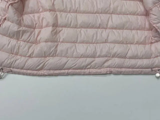 Snow candy pastel soft warm volume patch high neck zip-up hood string wellon lightweight padding