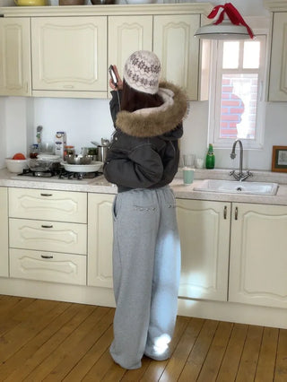Warmer vintage two-way avant-garde fit fur detachable nightwear padded shibori jumper