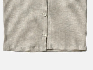 Kinu Checked Color Block Layered Golji Knit Cardigan
