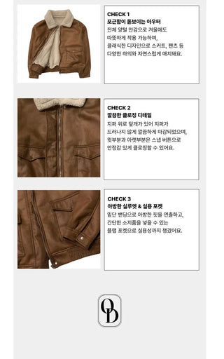 Soba fleece mustang flap pocket jacket jumper