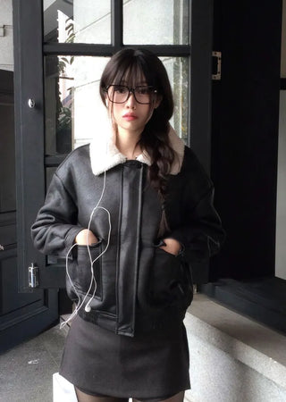 Soba fleece mustang flap pocket jacket jumper