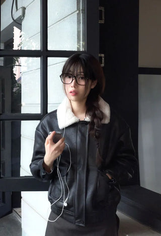 Soba fleece mustang flap pocket jacket jumper