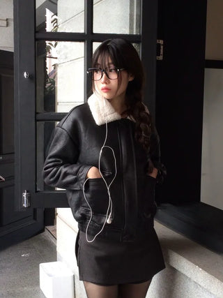 Soba fleece mustang flap pocket jacket jumper