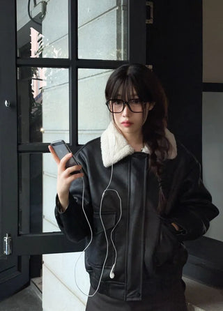 Soba fleece mustang flap pocket jacket jumper