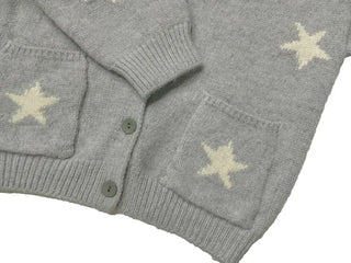 Suzunu Karaneck Avangue Loose Fit Star Knit Cardigan