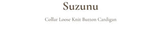 Suzunu Karaneck Avangue Loose Fit Star Knit Cardigan