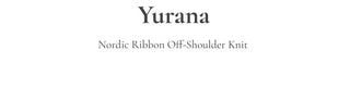 Yurana Nordic Ribbon Off-Shoulder Shibori Wool Knit