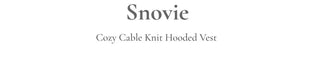 Snowy twisted cable knit hooded padded vest