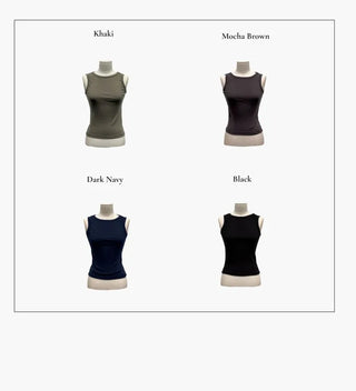 Haren round neck spandex basic sleeveless t-shirt