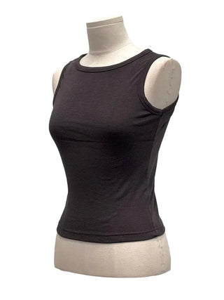 Haren round neck spandex basic sleeveless t-shirt