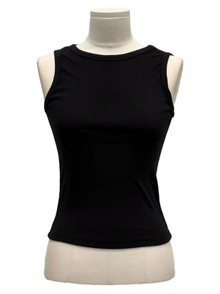 Haren round neck spandex basic sleeveless t-shirt