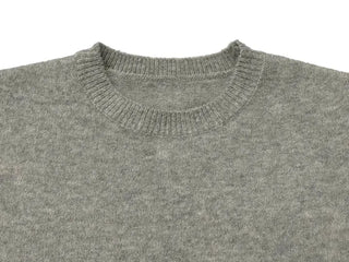 Fleury Ribbon Round Neck A-Line Loose Fit Wool Knit