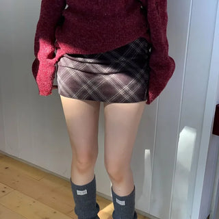 Haze Check Mini Skirt Skirt Pants /2 Sizes