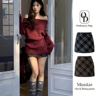 Haze Check Mini Skirt Skirt Pants /2 Sizes