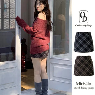 Haze Check Mini Skirt Skirt Pants /2 Sizes
