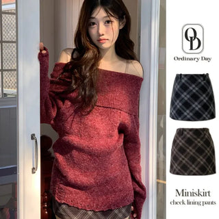 Haze Check Mini Skirt Skirt Pants /2 Sizes