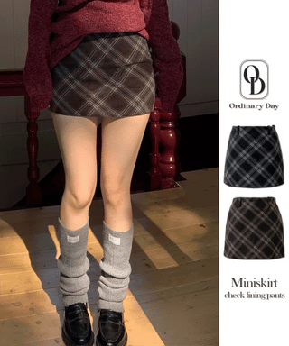 Haze Check Mini Skirt Skirt Pants /2 Sizes