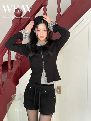 Weave Ribbon Knit Twisted Hairband