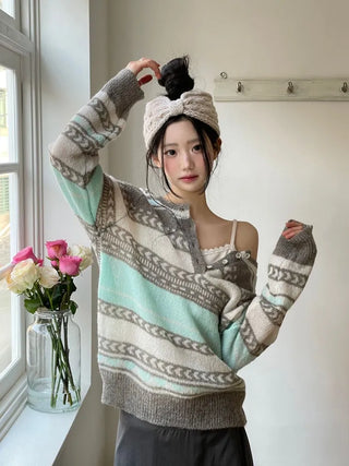 Weave Ribbon Knit Twisted Hairband