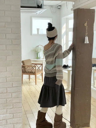 Weave Ribbon Knit Twisted Hairband