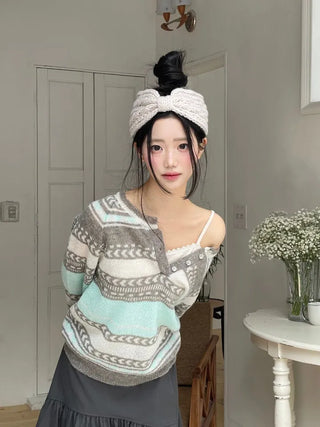 Weave Ribbon Knit Twisted Hairband