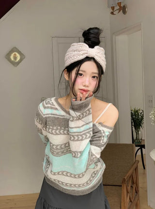 Weave Ribbon Knit Twisted Hairband