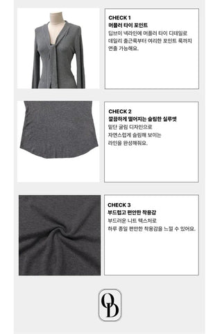 Shitoya Hem Rolled Muffler Tie Knit