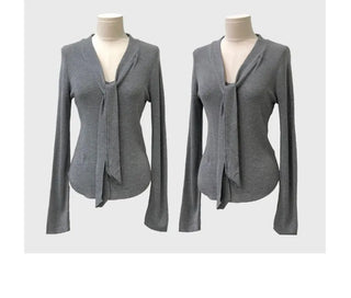 Shitoya Hem Rolled Muffler Tie Knit