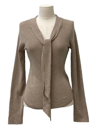 Shitoya Hem Rolled Muffler Tie Knit