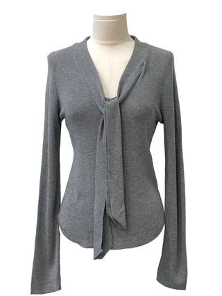 Shitoya Hem Rolled Muffler Tie Knit