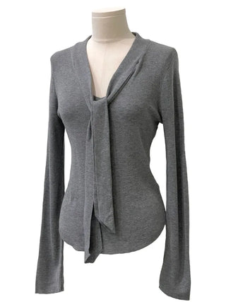 Shitoya Hem Rolled Muffler Tie Knit