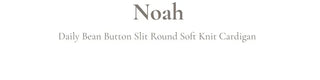 Noah Daily Bean Button Team Round Soft Knit Cardigan