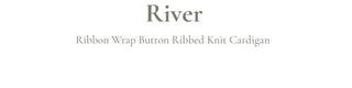 River Ribbon Wrap Button Golji Knit Cardigan