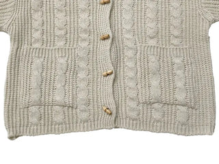 Mokomoko Haji Cable Hood Toggle Button Twisted Loose Fit Knit Cardigan