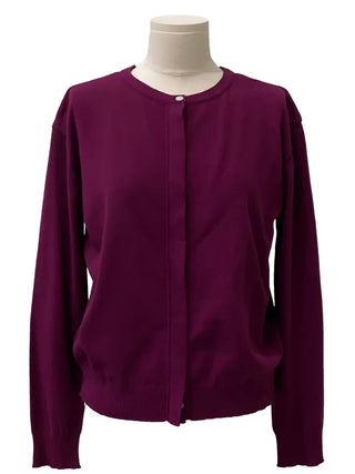 Grape wrap button long sleeve daily two-way loose fit knit cardigan CD