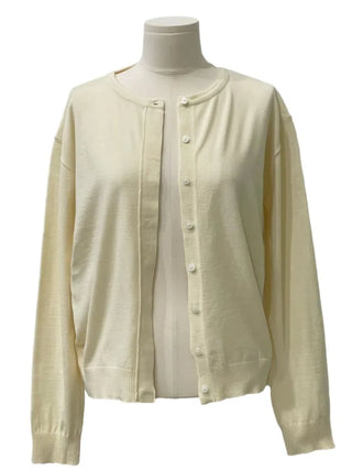 Grape wrap button long sleeve daily two-way loose fit knit cardigan CD