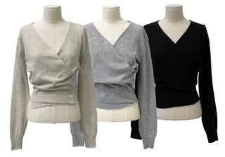 Hanabi Cashmere Slim Fit Button Wrap Wool Knit Cardigan