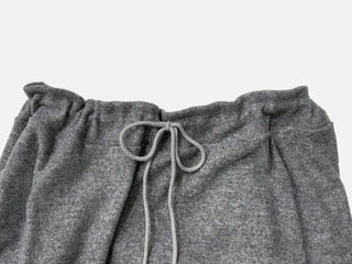 Aimai Fleece Shirring Boat Neck Off-Shoulder Man-to-Man Knit