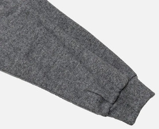 Aimai Fleece Shirring Boat Neck Off-Shoulder Man-to-Man Knit