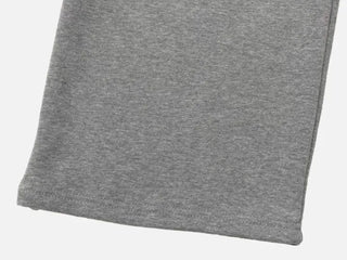 Momoi lettering printing waist banding cotton wide long pants