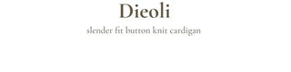 Diorli Slim Fit Button Round Neck Wool Knit Cardigan