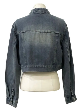 Yumeji Vintage Pocket Biker Denim Short Jacket